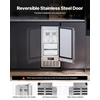 image:imageVEVOR Undercounter Builtin Ice Maker 15 LbsDay Under Counter Ice Maker Machine with Reversible Door Stainless Steel Freestanding Ice Maker for Commercial Home Kitchen No Drain RequiredNugget Ice
