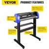 image:imageVEVOR Vinyl Cutter 53 Inch Vinyl Cutter Machine SemiAutomatic DIY Vinyl Printer Cutter Machine Manual Positioning Sign Cutting with Floor Stand Signmaster Software28 Inch20 Blades
