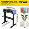 image:imageVEVOR Vinyl Cutter 53 Inch Vinyl Cutter Machine SemiAutomatic DIY Vinyl Printer Cutter Machine Manual Positioning Sign Cutting with Floor Stand Signmaster Software28 Inch20 Blades
