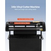 image:imageVEVOR Vinyl Cutter Machine Upgraded 28 Inch Paper Feed Cutting Plotter Bundle Adjustable Force amp Speed Vinyl Printer with Powerful Stepper Motors Signmaster Software Compatible with Windows System34 Inch