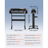 image:imageVEVOR Vinyl Cutter Machine Upgraded 28 Inch Paper Feed Cutting Plotter Bundle Adjustable Force amp Speed Vinyl Printer with Powerful Stepper Motors Signmaster Software Compatible with Windows System28 Inch