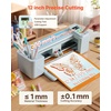 image:imageVEVOR Vinyl Cutting Machine 12 in Button and Screen Controlled Vinyl Cutter 20000 Builtin Design Resources Compatible with Mac Windows Android and iOS for Creating Customized Crafts Cards228 x 736 x 661 In