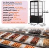 image:imageVEVOR XC78L1R Cake Refrigerated 3 CuFt85L Countertop Pastry Commercial Display Case with LED Lighting TURBO FrostFree AirCooling Locked Door for Bakery 188 x 169 x 38 in Black  3Tier Commercial Display Refrigerator with LED Lighting FrostFree AirCooling Locked Door for Bakery188 x 169 x 38 in