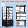 image:imageVEVOR XC78L1R Cake Refrigerated 3 CuFt85L Countertop Pastry Commercial Display Case with LED Lighting TURBO FrostFree AirCooling Locked Door for Bakery 188 x 169 x 38 in Black  3Tier Commercial Display Refrigerator with LED Lighting FrostFree AirCooling Locked Door for Bakery188 x 169 x 38 in