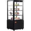 image:imageVEVOR XC78L1R Cake Refrigerated 3 CuFt85L Countertop Pastry Commercial Display Case with LED Lighting TURBO FrostFree AirCooling Locked Door for Bakery 188 x 169 x 38 in Black  3Tier Commercial Display Refrigerator with LED Lighting FrostFree AirCooling Locked Door for Bakery188 x 169 x 38 in