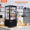 image:imageVEVOR XC78L1R Cake Refrigerated 3 CuFt85L Countertop Pastry Commercial Display Case with LED Lighting TURBO FrostFree AirCooling Locked Door for Bakery 188 x 169 x 38 in Black  3Tier Commercial Display Refrigerator with LED Lighting FrostFree AirCooling Locked Door for Bakery188 x 169 x 38 in