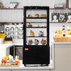 image:imageVEVOR XC78L1R Cake Refrigerated 3 CuFt85L Countertop Pastry Commercial Display Case with LED Lighting TURBO FrostFree AirCooling Locked Door for Bakery 188 x 169 x 38 in Black  3Tier Commercial Display Refrigerator with LED Lighting FrostFree AirCooling Locked Door for Bakery188 x 169 x 38 in