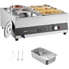 image:imageETL Listed VEVOR Electric Soup Warmer Three 74QT Stainless Steel Round Pot 86185F Adjustable Temp 1200W Commercial Bain Marie with AntiDry Burn Soup Station for Restaurant Buffet Silver26L Pots and 313 Pans