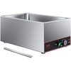 image:imageVEVOR Commercial Food Warmer 1500W Electric Stainless Steel Steam Food Warmer Fast Heating Countertop Buffet Bain Marie with Four 13 Size Food Pans for Catering Restaurants Parties amp Buffets2205 x 1339 x 965 in