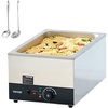 image:imageVEVOR Commercial Food Warmer 1500W Electric Stainless Steel Steam Food Warmer with Lid 4Pan Fast Heating Countertop Buffet Bain Marie with Soup amp Perforated Ladles for Catering Restaurant Party1Pan  24 Qt