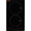 image:imageVEVOR Electric Cooktop 2 Burners 12 Induction Stove Top Builtin Magnetic Cooktop 1800W 9 Heating Level Multifunctional Burner LED Touch Screen wChild Lock amp OverTemperature Protection12inch 2 Burners110V