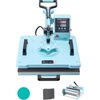 image:imageVEVOR Heat Press Machine 5 in 1 Combo with 30 OZ Tumbler Press amp Hat Press Slide Out 12x15 Inch Heat Press Sublimation Machine for TShirts Hats Caps Tumblers Glass Cans Mugs and Plates Pink5in1Green