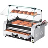 image:imageVEVOR Hot Dog Roller 30 Hot Dog 11 Rollers Stainless Steel Sausage Grill Cooker 1950W Hot Dog Machine with Bun Warmer Cover 3 Temp Control Side Storage Box Oil Drip Tray for Home amp Commercial7 RollersBun Warmer
