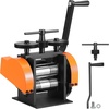 image:imageVEVOR Jewelry Press 75mm Width 3in1 Functionality Gear Ratio 12 Adjustable 00365mm Press Thickness Ideal for Crafting Metal Jewelry Sheets Squares Wires and SemicirclesBlack
