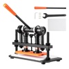 image:imageVEVOR Leather Cutting Machine 102 x 47 in Embossing Plate Manual Die Cutter 047 in Pressure Stroke Leather Embossing Machine Dual Guide Shafts Die Cut Machine for Various of MaterialsBlack