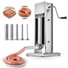 image:imageVEVOR Manual Sausage Stuffer 11 LBS  5 L Vertical Meat Stuffer DualSpeed Sausage Casing Meat Filling Machine Stainless Steel Heavy Duty Filler with 5 Stuffing Tubes for Commercial amp Home Use