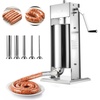 image:imageVEVOR Manual Sausage Stuffer 11 LBS  5 L Vertical Meat Stuffer Heavy Duty Sausage Casing Meat Stuffing Machine DualSpeed Stainless Steel Filler with 5 Filling Tubes for Commercial and Home Use33LB15L