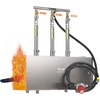 image:imageVEVOR Portable 2 Burner Propane Forge 2600F Metal and Knife Blacksmithing Forges Large Capacity Farrier Forging Tools and Equipment Complete Mini Forge KitSilver