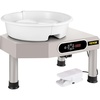 image:imageVEVOR Pottery Wheel for Adults 11 Aluminum Turntable 450W Electric Table Top Pottery Wheel with Foot Pedal 30300 RPM Adjustable Speed Detachable Basin for Beginners DIY Clay Art Craft GreenGrey