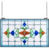 image:imageVEVOR Stained Glass Window Panel 20 x 21 in Tiffany Style Hanging Transom Window Panel with Chain Large Vertical Rectangle Stain Glass Vintage Traditional Art Handcrafts for Kitchen Home Decor26 x 16 in