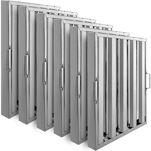 image:imageVBENLEM Pack of 6 Hood Filters 195W x 245H Inch 430 Stainless Steel 4 Grooves Commercial Hood Filters Range Hood Filter for Grease Rated Commercial Kitchen Exhaust Hoods195W x 245H Inch