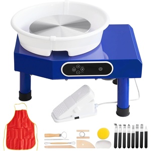 image:imageVEVOR 11in Pottery Wheel for Adults Beginners 450W Ceramic Wheel Forming Machine With LCD Touch Screen Adjustable 60300RPM Speed Handle and Foot Pedal Control 32PCS Accessory Tools Kit Craft Gift10in350W