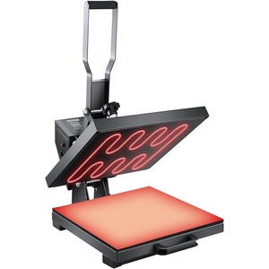 image:imageVEVOR 16x20 Heat Press 1700W High Pressure Clamshell Heat Press Machine for T Shirts Large Professional Digital Control Heat Transfer Machine for Sublimation Vinyl Heat Transfer Projects15x15Black