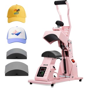 image:imageVEVOR 2in1 Hat Heat Press Machine with 2 Platens amp Caps Stretcher Precise TempampTimer Control Hat Press Heat Machine for Caps Compatible with HTV Iron On and Sublimation Projects Light BluePink