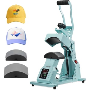 image:imageVEVOR 2in1 Hat Heat Press Machine with 2 Platens amp Caps Stretcher Precise TempampTimer Control Hat Press Heat Machine for Caps Compatible with HTV Iron On and Sublimation Projects Light BlueGreen