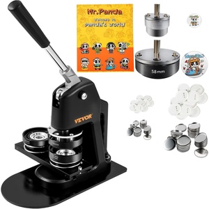 image:imageVEVOR Button Maker Machine 75 mm 3 inch Badge Punch Press Kit Children DIY Gifts Pin Maker Button Making Supplies with 100pcs Button Parts amp Circle Cutter amp Magic Book1225 Inch