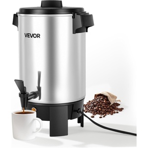 image:imageVEVOR Commercial Coffee Urn 40 Cup 203oz Hot Beverage Dispenser with Dripless Faucet 1090W QuickBrewing Coffee Maker Automatic Temperature Control for Catering Party Church amp Restaurant2029 Ounces