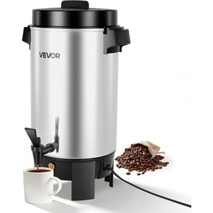 image:imageVEVOR Commercial Coffee Urn 40 Cup 203oz Hot Beverage Dispenser with Dripless Faucet 1090W QuickBrewing Coffee Maker Automatic Temperature Control for Catering Party Church amp Restaurant40 Cups