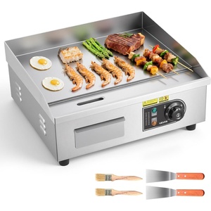 image:imageVEVOR Commercial Electric Griddle 1772 x 1181 inch 1750W 122570F Adjustable Temp Control Stainless Steel Countertop Flat Top Grill with 2 Spatulas 2 Brushes and 4 Foot Pads for Steak18