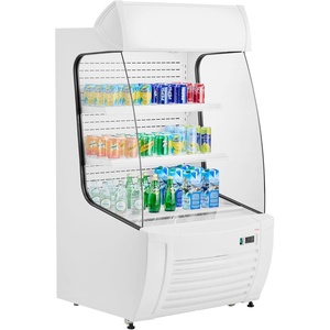 image:imageVEVOR Open Air Merchandiser 2Tier Shelving Commercial Refrigerator Grab and Go Display Cooler Refrigerator with Air Curtain LED Advertising Light Fits for Restaurants Stores Office 127cuft