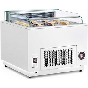 image:imageVEVOR Open Air Merchandiser 46 cu ft Shelving Commercial Refrigerator Grab and Go Fan Cooling Display Cooler with LED Lighting Night Curtain Horizontal for Restaurants Stores Office31 cuft