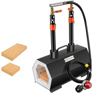 image:imageVEVOR Portable 2 Burner Propane Forge 2600F Metal and Knife Blacksmithing Forges Large Capacity Farrier Forging Tools and Equipment Complete Mini Forge KitBlack