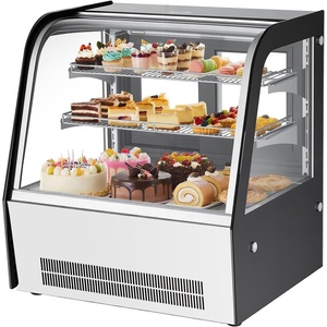 image:imageVEVOR Refrigerated Display Case 176 CuFt550L Large Pastry Display Case 2Tier Commercial Cake Refrigerator with LED Lighting TURBO Cooling FrostFree AirCooling for Bakery Dessert Shop42 CuFtNew