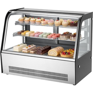 image:imageVEVOR Refrigerated Display Case 176 CuFt550L Large Pastry Display Case 2Tier Commercial Cake Refrigerator with LED Lighting TURBO Cooling FrostFree AirCooling for Bakery Dessert Shop5 CuFtNew