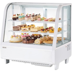 image:imageVEVOR Refrigerated Display Case 176 CuFt550L Large Pastry Display Case 2Tier Commercial Cake Refrigerator with LED Lighting TURBO Cooling FrostFree AirCooling for Bakery Dessert Shop35 CuFtNew