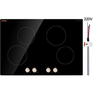image:imageVEVOR SK92IHA36CK04 9200W Electric Countertop Burner Knob Control Stove Builtin Induction Cooktop with 12 Temperature Settings Glass Surface Auto ShutOff 36in 5 Burners220V Black30in 4 Burners220V