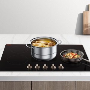image:imageVEVOR SK92IHA36CK04 9200W Electric Countertop Burner Knob Control Stove Builtin Induction Cooktop with 12 Temperature Settings Glass Surface Auto ShutOff 36in 5 Burners220V Black36in 5 Burners220V