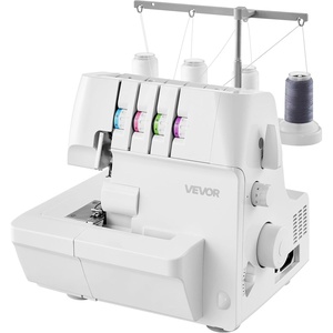 image:imageVEVOR Serger Overlock Sewing Machine 1250 Stitches Per Minute 234 Thread Capability 072 Adjustable Differential Feed with Free Arm and LED Light Sewing Machine for Various Fabrics White234 Thread