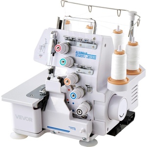 image:imageVEVOR Serger Overlock Sewing Machine 1250 Stitches Per Minute 234 Thread Capability 072 Adjustable Differential Feed with Free Arm and LED Light Sewing Machine for Various Fabrics White235 Thread