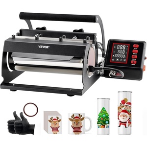 image:imageVEVOR Tumbler Heat Press Machine 1130oz Mug Press Heat Up Fast and Even Tumbler Press with Sublimation Paper Tape and Gloves Temp and Time Setting for Sublimation Tumblers Cups Mugs GreenBlack