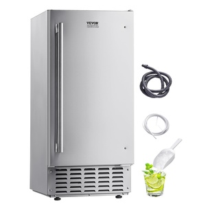 image:imageVEVOR Undercounter Builtin Ice Maker 15 LbsDay Under Counter Ice Maker Machine with Reversible Door Stainless Steel Freestanding Ice Maker for Commercial Home Kitchen No Drain RequiredNugget Ice