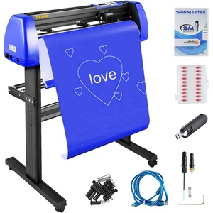 image:imageVEVOR Vinyl Cutter 53 Inch Vinyl Cutter Machine SemiAutomatic DIY Vinyl Printer Cutter Machine Manual Positioning Sign Cutting with Floor Stand Signmaster Software28 Inch20 Blades