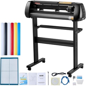 image:imageVEVOR Vinyl Cutter Machine Upgraded 28 Inch Paper Feed Cutting Plotter Bundle Adjustable Force amp Speed Vinyl Printer with Powerful Stepper Motors Signmaster Software Compatible with Windows System28 Inch