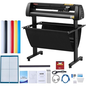image:imageVEVOR Vinyl Cutter Machine Upgraded 28 Inch Paper Feed Cutting Plotter Bundle Adjustable Force amp Speed Vinyl Printer with Powerful Stepper Motors Signmaster Software Compatible with Windows System34 Inch