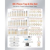image:imageTap and Die Set 116Piece Include Metric and SAE Size Bearing Steel Taps and Dies Essential Threading Tool for Cutting External Internal Threads with Complete Accessories and Storage Case86pcsTitaniumCoated