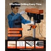 image:imageVEVOR 10 in Benchtop Drill Press 62A Induction Motor Tabletop Drilling Machine with 610940  15002150  2800 RPM Adjustable Speed 045 Tilting Worktable LED Work Light for Wood Metal
